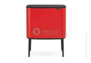 Бак для распределения мусора Brabantia Bo Touch Bin Passion Red на две